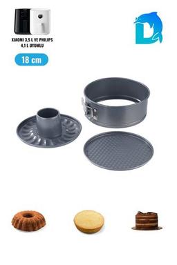 DolphFin Kelepçeli Kek Kalıbı Airfryer Kek Kalıbı Xiaomi 3,5 L Ve Tüm Modeller Iile Uyumlu 18 Cm