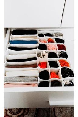 10-21 Bölmeli Dolap Ve Çekmece Içi Düzenleyici Petek Ve Cepli