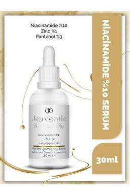 Jeuvenile Niacinamide %10 Serum - Cilt Yağı Dengeleyici ve Leke Karşıtı (Niasinamid, Zinc, Pantenol)