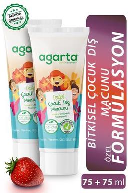 Agarta Doğal Florürsüz Çocuk Diş Macunu Çilekli 75 Mg ( 2 Adet )