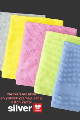 SİLVER HOME Mikrofiber 5 Li Dekoratif Cam Bezi
