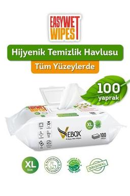 VEBOX Easy Wet Wipes Yüzey Temizleme Havlusu (100 Yaprak)