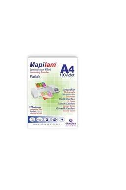 MAPİLAM A-4 Laminasyon Filmi 125 Micron Parlak 100 Lü 1021204 (1 Paket 100 Adet)