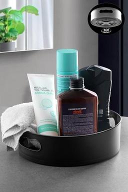 Kitchen Life Düzenleyici Tepsi 360 Derece Dönen Siyah Banyo&buzdolabı Siyah Syn