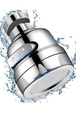 % 75 Su Tasarruflu 3 Fonksiyonlu Krom Musluk Başlığı Mutfak Ve Lavaboya Uyumlu 360 Derece Döner