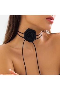 MutluBiDünya Vintage Gül Choker Kolye