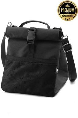 Telvesse Vettore Yemek Taşıma Çantası Beslenme Çantası Su Geçirmez Isı Yalıtımlı Okul Piknik Ofis Sahil Siyah