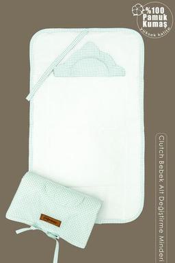 mordesign Bebek Çanta Alt Açma Minderi, Alt Değiştirme Pedi, Taşınabilir Bakım Örtüsü, Care Serisi, Mint