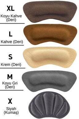 Palwin 1 Çift Ayakkabı Vurma Önleyici Topuk Pedi, Deri & Kumaş 5 Renk Seçenekli Numara Küçültme Pedi L Beden
