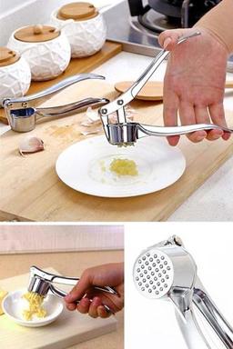 AYGÖREN HOME Paslanmaz Sarımsak Ezici Hazneli