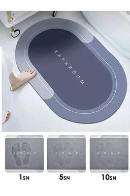 Mugi Store Sihirli Su Emici Banyo Paspası Kaymaz Tabanlı Abdest Paspası 3,5 Mm 40x60