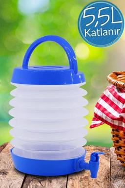 Telvesse Musluklu Katlanır Su Bidonu Outdoor Akordiyon Kamp Su Kovası Çeşme Piknik Damacana Içecek Şişesi