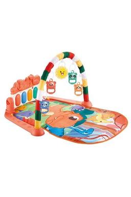 Dinozorlu Güneşli Piyanolu Bebek Oyun Halısı Eğitici Oyuncak Pembe