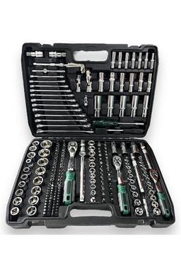 Tam Profesiyonel Germany 72 Diş Eğik Cırcır 216 Parça Lokma Takımı Oto Tamirci Tam Set 1/2-3/8-1/4