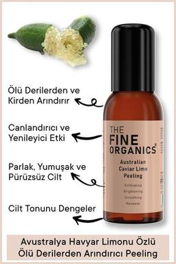 THE FINE ORGANICS Avustralya Havyar Limonu Özlü, Ölü Derilerden Arındırıcı Yüz Ve Vücut Peelingi 100ml