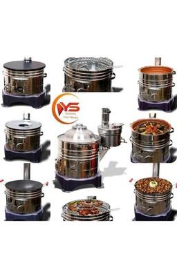 Ys YARAMIŞ 19parca Semaverli Güveç Mangal Toprak Tandır ( Et Kavurma Tavası / Gözleme Yufka Saçlı) Kamp Sobası