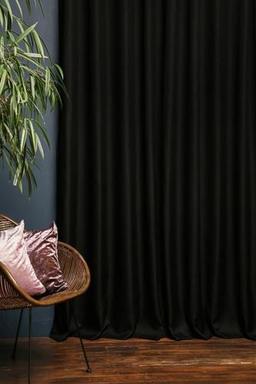 İ.D İpek Dokuma Siyah Termal %100 Işık Geçirmez Blackout Karartma Perde (EN X BOY) 400 x 200 Beden