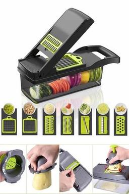 Rendeleme 13 Parça Hazneli Sebze Doğrayıcı Dilimleyici Kesici Çok Fonksiyonlu Rende Seti