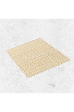 Shandong Bambu Mat Sushı Sarma Hasırı Beyaz 24 X 24 Cm