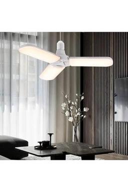 gold light Volemi Pervane Şeklinde Katlanabilir Ayarlanabilir Beyaz Led Ampul E-27 Duy 45 Wat Pervane Ampul