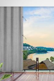 ERCANLI Her Ölçüde Enxboy Seçenekli Yağmur Geçirmez- Bağcıklı Balkon Perdesi-balkon Brandası Düz Gri- 220 x 230 Beden