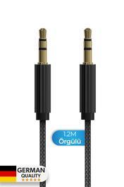 woyax By Deji 3.5mm To 3.5mm Aux Ses Kablosu Örgülü 1.2m