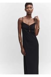 MANGO Woman Buruşuk Açılımlı Elbise L Beden