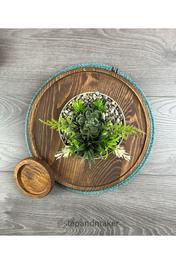 Step and Maker Ahşap Büyük Boy Sunum Tabağı -