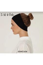 Shalista 5 Al 4 Öde Sihirli Yapışkanlı Kaymayı Azaltan Siyah Dikissiz Bandana Bone Muhteşem Rahatlık Standart Beden