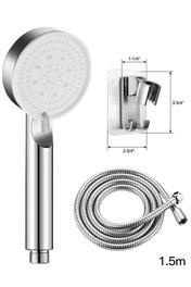 Berev 5 Fonksiyon Duş Başlığı Kendinden Yapışkanlı Duş Askısı 1,5 Krom Duş Hortumu Duş Seti