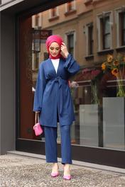 CLB COLLECTION Kuşaklı Kimono Takım 44 Beden