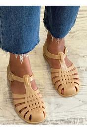 Kadın Bej Jelly Sandalet