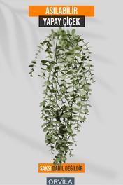 Yapay Sarkıt Çiçek Büyük - (SAKSISIZ) Asılabilir Yeşil Okaliptus Gerçekçi Banyo Ev Dekor Çiçeği