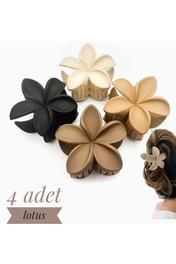 Kadın Kahverengi 4'lu Lotus Cicek