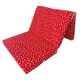 Vip Home Concept Tek Kişilik Katlanır Yer Yatağı ve Sünger Katlanır Minder Yatak 80x180x8 cm - Kırmızı Yıldız