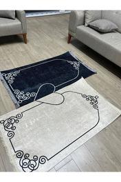 NEVA HOME Kalpli Çift Seccadesi Dijital Baskı Çeyizlik Seccade 80 x 130 Beden