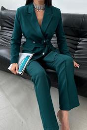 MYGİYİMİSTANBUL Bağlamalı Blazer Ceket Pantolon Takım XL Beden