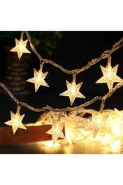 Winesso Dekoratif Fişli 5 Metre Yıldızlı Pirinç Led Günışığı Renk