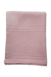 Keten Kumaş Çizgili Masa Örtüsü 160*220 cm Pudra