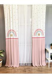 Evmila Baskılı Desenli Çocuk Ve Bebek Odası Fon Perde 70 x 260 Beden