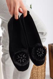 Slipcat Kadın Babet Hafif Rahat Taban Ortopedik Süet Anne Ayakkabısı 38 Beden