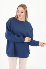 batı Bisiklet Yaka Oversize Sweetshirt S Beden