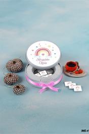 Isme Özel Gökkuşağı Temalı 100 Adet Kız Bebek Çikolatası