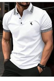 At Nakış Yaka Detaylı Polo Yaka T-shirt