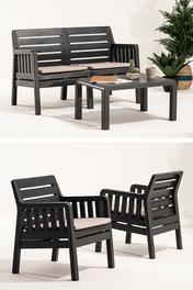 Modalife Lara 2+1+1+S Bahçe Çay Takımı Teras Mobilyası - Antrasit