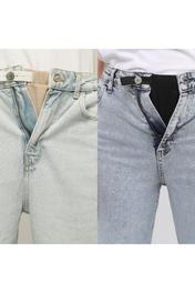 Tres Sağ Düğme Uyumlu Pantolon Bel Genişletici Avantajlı Ikili Paket 1siyah 1 Bej