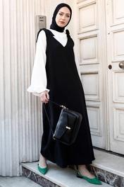 Gizce Kadın Siyah Jile S/M Beden