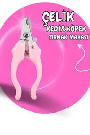 ALÇİN Çelik Kedi Köpek Tırnak Makası 12 Cm PEMBE