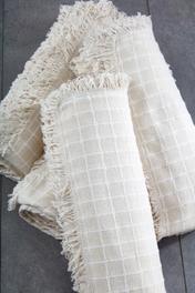 miss linda home collection %100 Pamuklu Buldan Işi Naturel Krem Renk Çekyat Örtüsü 180 x 220 Beden