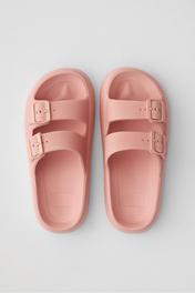 Lily Pudra Çift Bant Eva Platform Günlük Yazlık Plaj Terliği